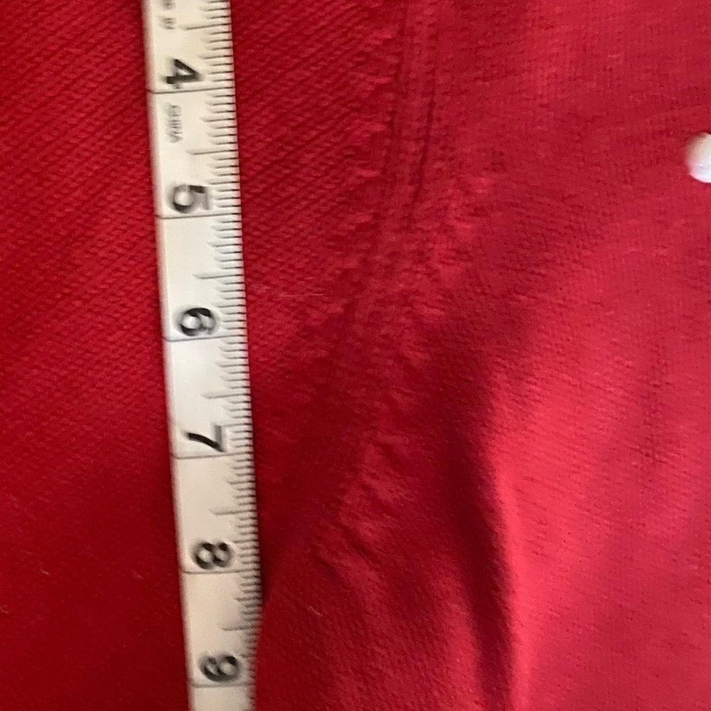 Rare vintage Claiborne Christmas sweater. Vibrant  red. 100% cotton warm & cozy - Picture 7 of 8